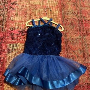 Blue Floral Kids Costume Dress